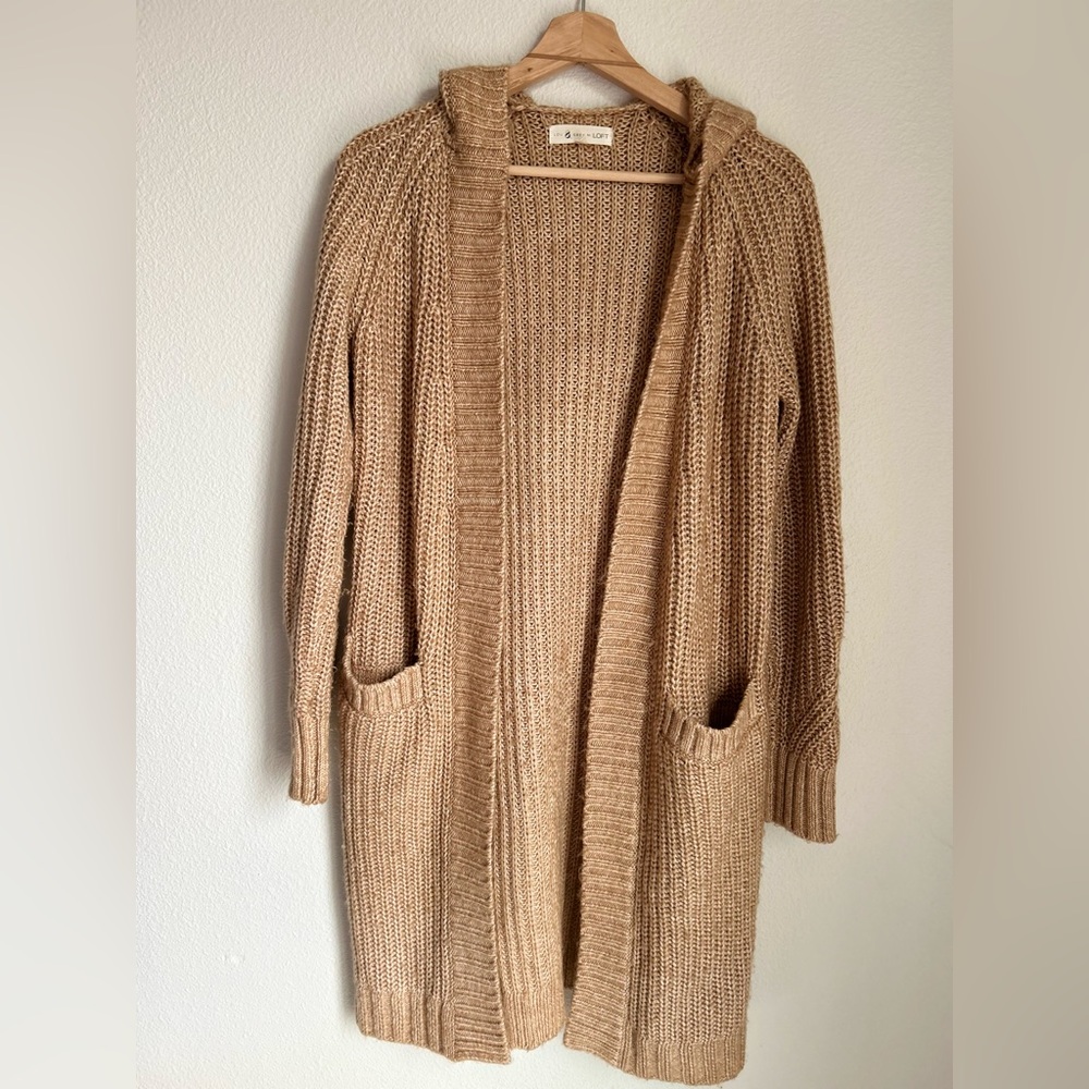 Long duster sweater with pockets